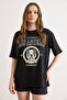 Women's Black Printed Comfortable Fit T-Shirt Tsh-19000965 - 2