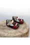 Boys' Dark Blue Red D Leather Boys' First Step Shoes - 2