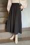 Pocket Detail Flared Skirt Smoked - 2