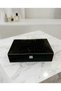 Leather Mirrored Makeup Shaving Box