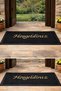 Dust Absorbing Mat Workplace Mat Moisture Absorbing Easy Machine Washable Mat Welcome Written Door Mat - 3