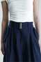 Bonita High Waist t Buckled C Pocketed Shalwar Indigo Pants - 2