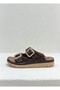 1079 Y-M 200 Double Buckle Genuine Leather Leather Mu Soft Sole Women's - 3