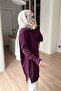 Side Zipper Basic Mercerized Tunic - Plum - 2