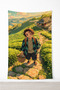 Tanjiro Demon Slayer Anime Wall Cloth– Quality Fabric, Gamer Room Decor Tapestry Wall Rug Si - 3