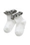 Modern Classic White Monochrome Ruffle Socks for Girls - 2Y to 10Y