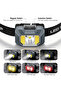 Mini LED Headlamp with Smart Motion Sensor, Rechargeable 1200mAh COB Headlight with Red Light - 3