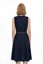 Women's Belt Detail Zero Sleeve Dress - 4