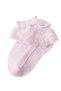 Little Pink Ballerina Scalloped Lace Dress Socks - 1Y to 7Y