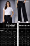 Premium Double Set P Cotton U T-Shirt & O Oversized P Palazzo Pants Comfortable and Stylish - 7