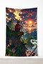 Luffy One Piece Wall Covering– Quality Fabric, Gamer Room Decor Tapestry Wall Rug Si - 3