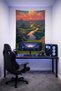 Landscape Anime Wall Covering– Quality Fabric, Gamer Room Decor Tapestry Wall Rug Si - 2