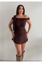 Women's Madonna Collar Draped Ruffled Mini Dress — Stylish Party & Event Dress