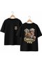 Takı Money Back and Chest Printed 100% Cotton Oversized Loose Fit Regular Fit Crew Neck T-Shirt