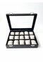 Kadfe Cushioned Faux Leather Compartment Watch Jewelry Box - 5