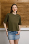 Interlock Fabric Back B Printed Basic T-Shirt - 2