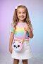 Girl's Purple Teddy Bear Figured Gift Plush Bag |   Glittery Earpieces Adjustable Strap Pieces - 2