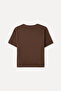 Women's Brown Loose Fit Crew Neck T-Shirt - 2