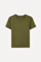 Women's Khaki Crew Neck T-Shirt