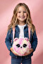 Gift for Girls Pink Teddy Bear Figurine Plush Bag |   Glittery Earpieces Adjustable Strap Pieces - 5