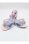 Girls' Powder Pink Transparent Comfortable Square-Heeled Stylish Dressy Slippers - 2