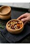 Set of 4 Beech Wood Snack Bowls - 12 cm Round Presentation Bowl - 5