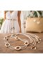 Natural Handmade Belt with Candle Strings and Wooden Beads, 170 cm - 2