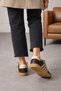 Women's Model Brown Sneaker Sports Shoes Lace-Up Daily Casual Retro - 3