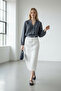 Women's Beige Sheer Ruffle Shirt - 3