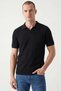 Çizgi Patterned Polo Neck Regular Fit Knitted Fine Knit Men's T-Shirt