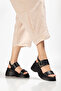Thick Poly Sole Buckle Detailed Women's Sandals - 3