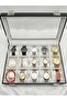 Watch Box Faux Leather Coated Wood Bag - 3