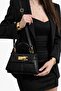 Women's Stylish Hand and Shoulder Bag with Gold Accessories and Adjustable Long Strap Bag - 2