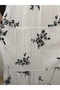 Elegant Embroidered Crepe Fabric Chiffon Skirt with Elastic Waistband and Three Layers of Ruffles - 9