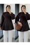 Women's Trendy Poplin Shirt with Pencil Detail on the Front and Back