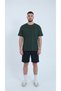 Men's Khaki Color Cotton Pack T-Shirt Combed Cotton Fabric Zero Collar Full Fit - 2