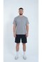Men's Gray Color Cotton Pack T-Shirt Combed Cotton Fabric Zero Collar Regular Full Fit