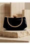 Black Color Luxury Patent Leather Gold Detailed Chain Strap Women's Evening Dress Bag Wedding Engagement Graduation - 6