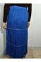 Elastic Waist Lined Three Layers Elegant Crepe Fabric Chiffon Skirt in Polka Dot Colors - 4