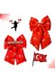 23 April Girls' Hair Clip – Turkish Flag Patterned Big Bow Hair Clip (10X14 cm) - 2