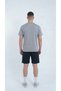 Men's Gray Color Cotton Pack T-Shirt Combed Cotton Fabric Zero Collar Regular Full Fit - 3