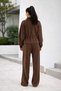 Modal Fabric Zippered Waist Ruched Baggy Pants Casual Sports Set - 8