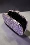 Women's Diamond Stone Detailed Clutch Bag Stone-Embellished Evening Dress Bag - 5