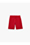 Comfortable Fit Waist Tie-Detail Pocketed Textured Shorts - 3