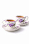 2-Piece Porcelain Coffee Cup Set Floral Print Stylish Presentation Cups for Turkish Coffee - 5