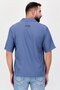 Men Regular Fit Textured Short Sleeve Casual Shirt, Slate Blue - 3
