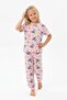 İsob Pink Stittcch D Patterned 100% P Cotton Girls' Pajama Set 3-12 Years 91001-91201