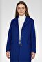 Women Solid Trench Coat, Royal Blue