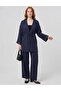 100% Lyocell Double Suit with Embroidery Detail in Dark Navy Blue