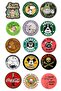 Retro Character Sticker Set 22X30 cm – Round Pop Art Stickers Laptop - 2